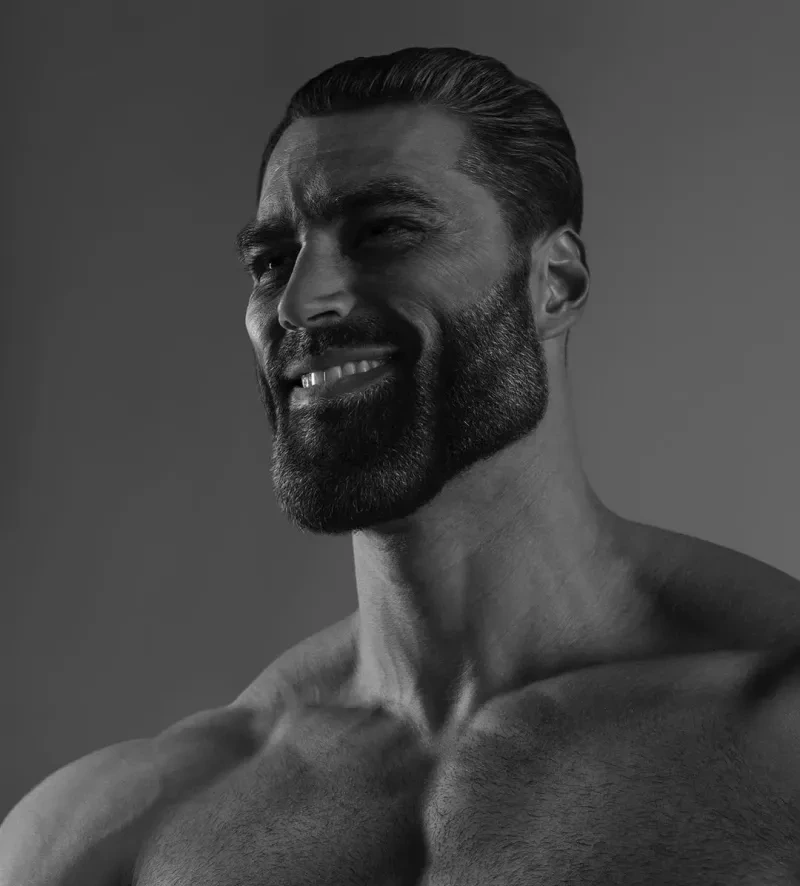 Classic Gigachad jawline